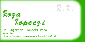 roza kopeczi business card