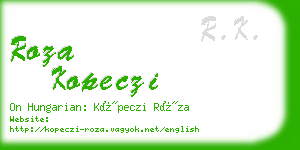 roza kopeczi business card